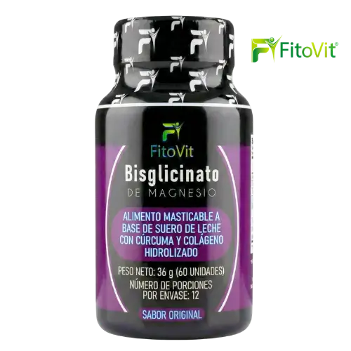 Bisglicinato de Magnesio FitoVit, pastillas masticables x60