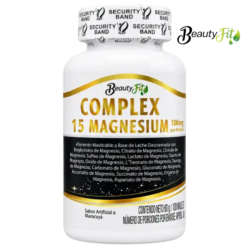 Complex 15 Magnesium BeautyFit, pastillas masticables de magnesio x100