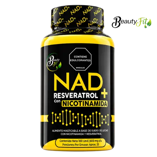NAD+ Resveratrol con Nicotinamida BeautyFit, pastillas masticables x100